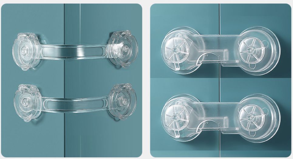 送料無料！　チャイルドロック　2種類2個セット　合計4個　ドアや扉をロックします　トイレや冷蔵庫、様々な扉に対応　ベビーガード 